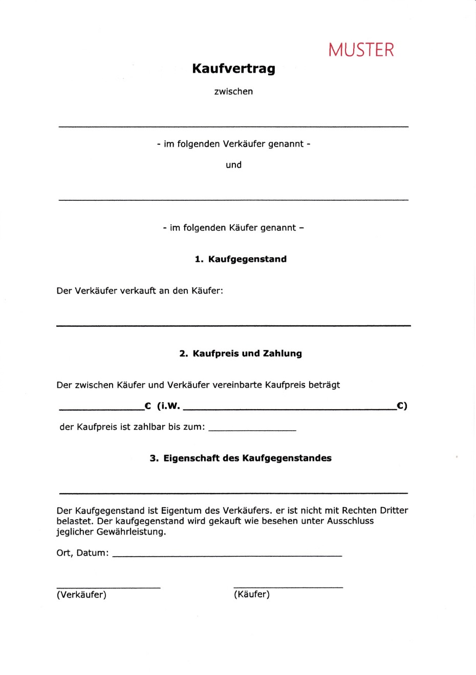 Muster Kaufvertrag - gartenfreunde